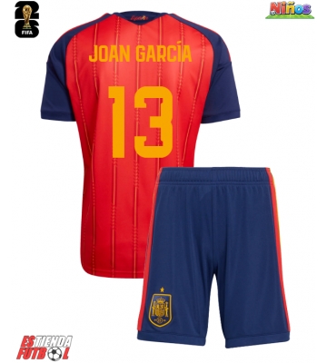 España Joan Garcia #13 Primera Equipación Niños Mundial 2026 Manga Corta (+ Pantalones cortos)